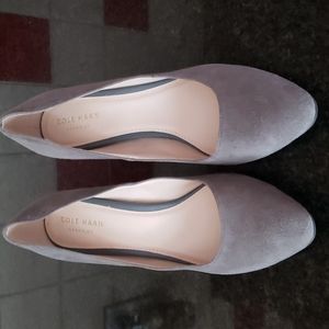 Cole Haan Women's Elegant Gray Suede Heels